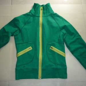 LULULEMON VINTAGE WOMENS ATHLETIC ZIP UP JACKET SIZE S GREEN
